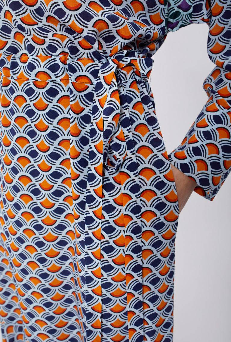 Odeeh Crossed Waves Kleid, Glowing Orange