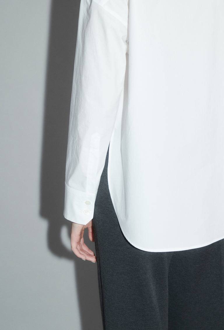 Odeeh Crushed Popeline Bluse, White