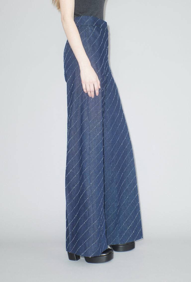 Odeeh Diagonal Filcoupè Denim Hose, Indigo