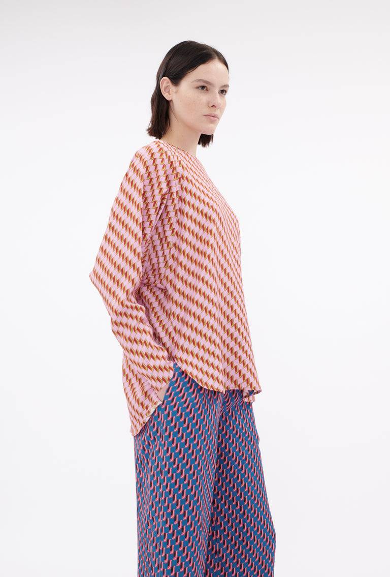 Odeeh Diagonal Waves Bluse, Candy