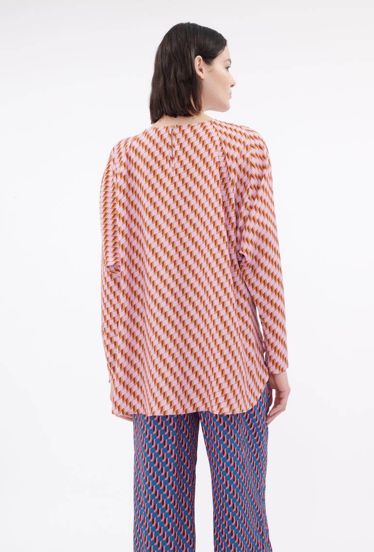 Odeeh Diagonal Waves Bluse, Candy