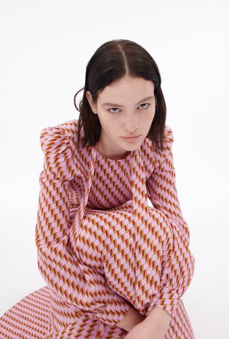 Odeeh Diagonal Waves Kleid, Candy