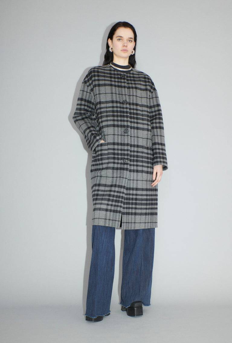 Odeeh Double Check Mantel, Flannel Grey