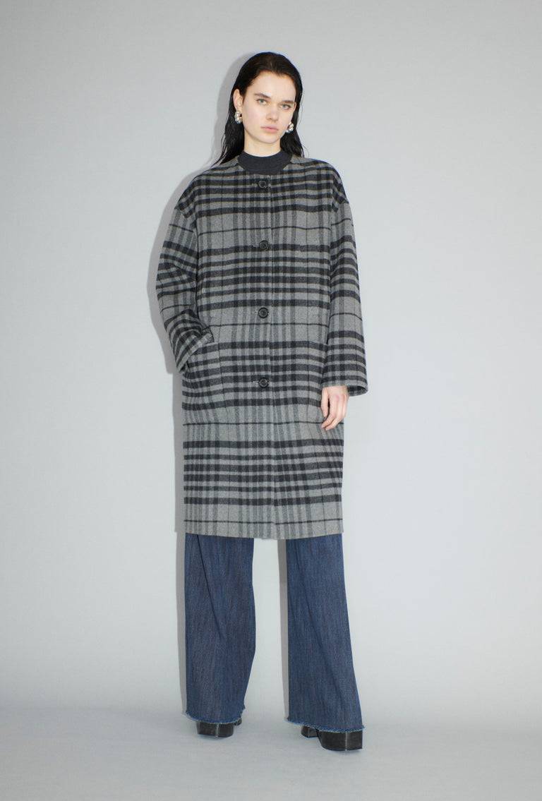 Odeeh Double Check Mantel, Flannel Grey