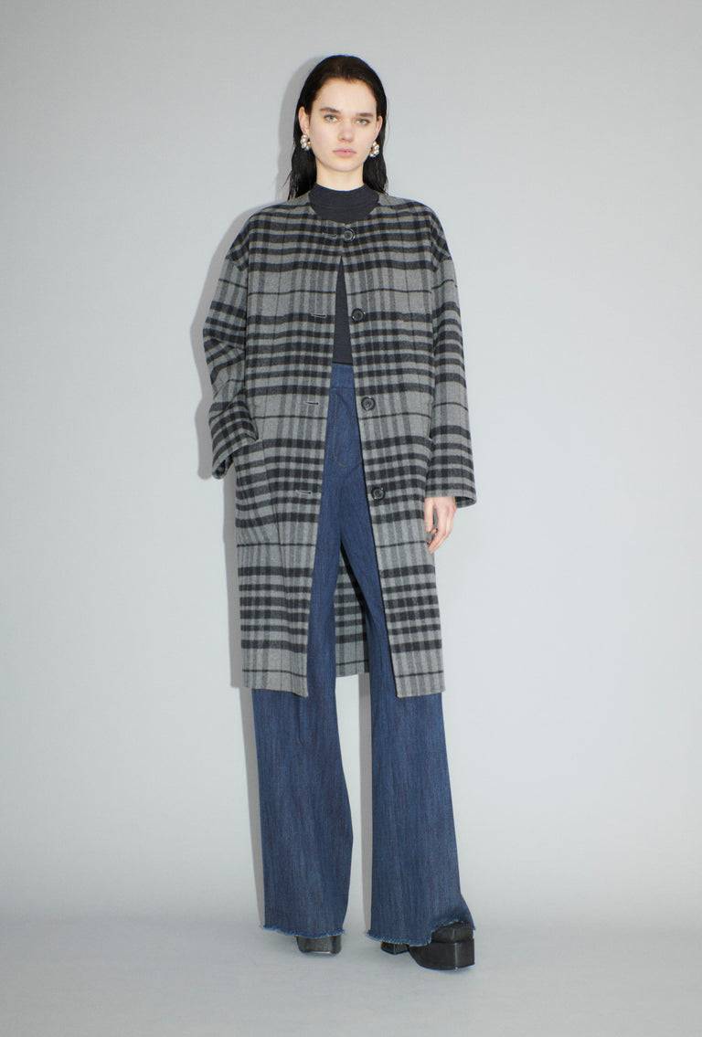 Odeeh Double Check Mantel, Flannel Grey