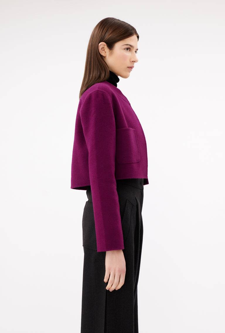 Odeeh Double Face Cashmere-Wool Jacke, Cyclamen