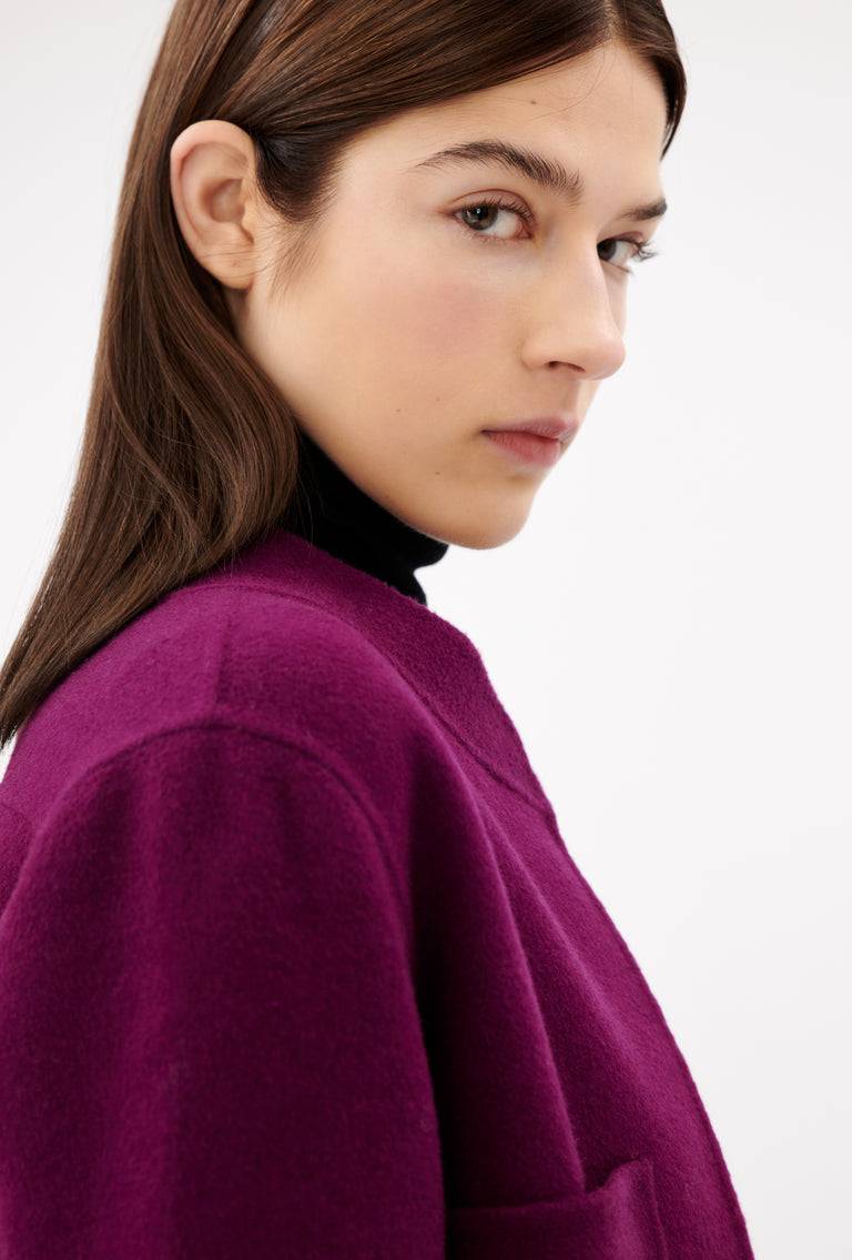 Odeeh Double Face Cashmere-Wool Jacke, Cyclamen