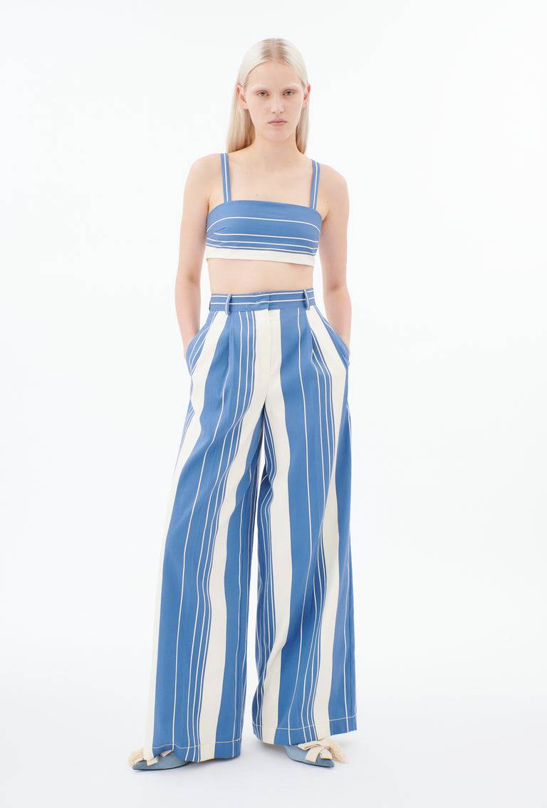 Odeeh Double Face Stripe Top, Atlantic