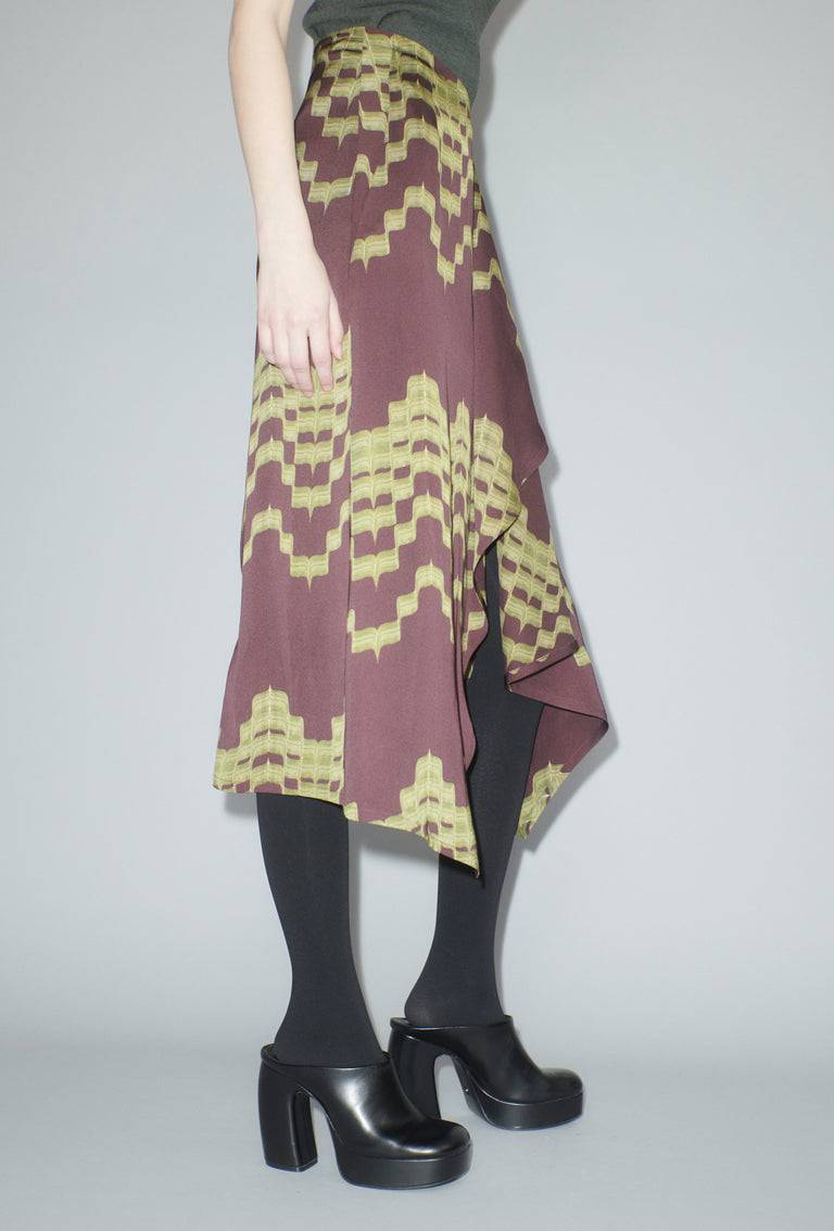 Odeeh Double Printed Degradè Rock, Goldolive