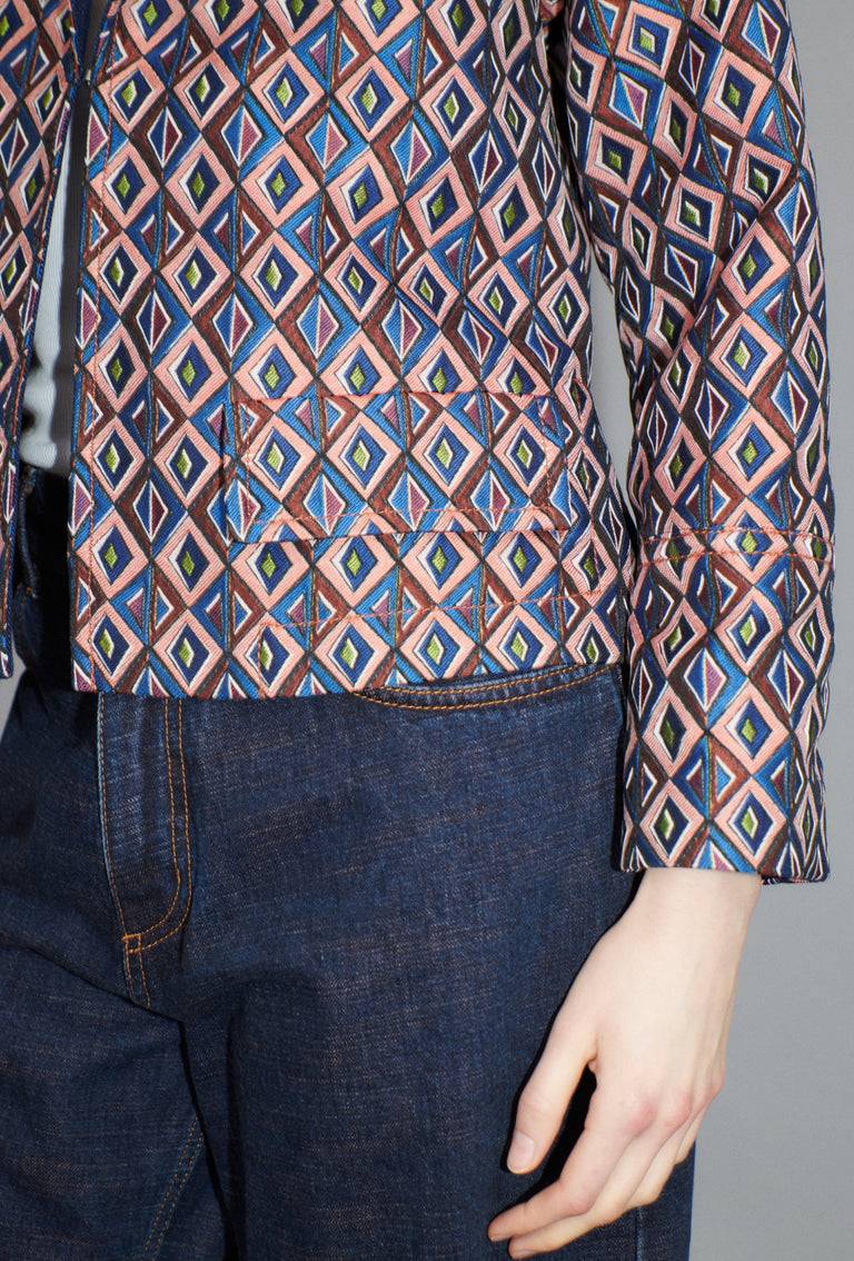 Odeeh Ethno Rhombs Jacke, Sapphire