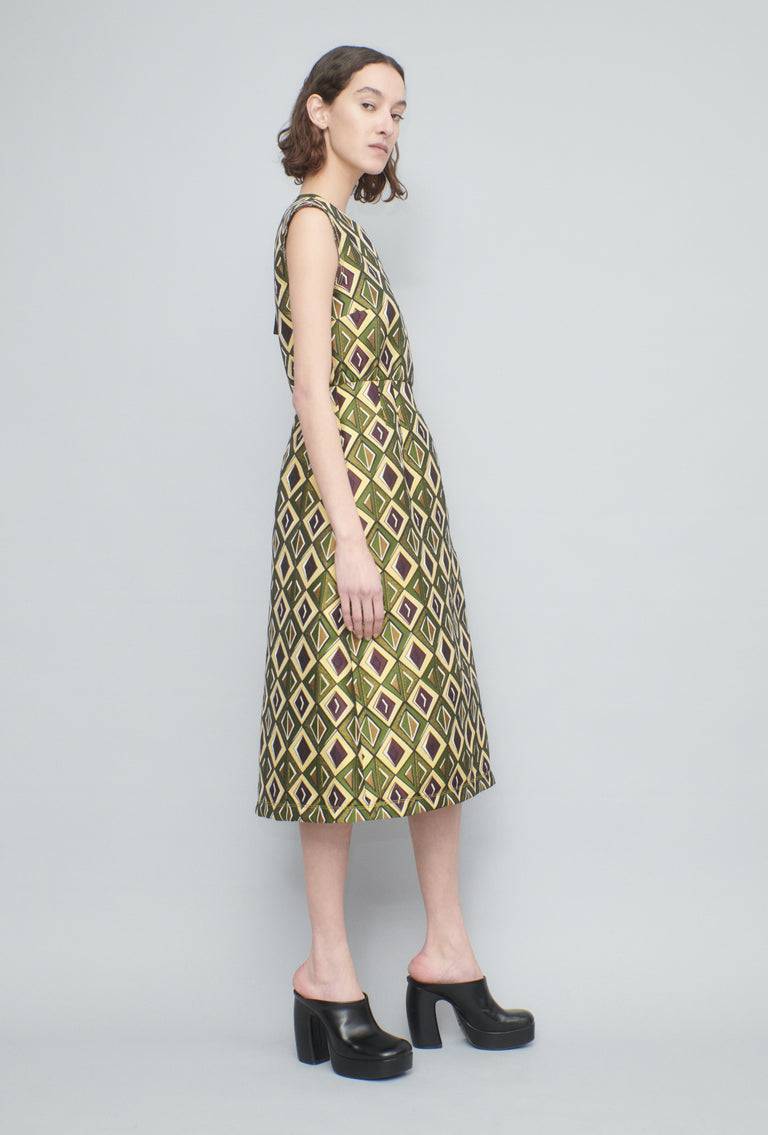 Odeeh Ethno Rhombs Kleid, Moss