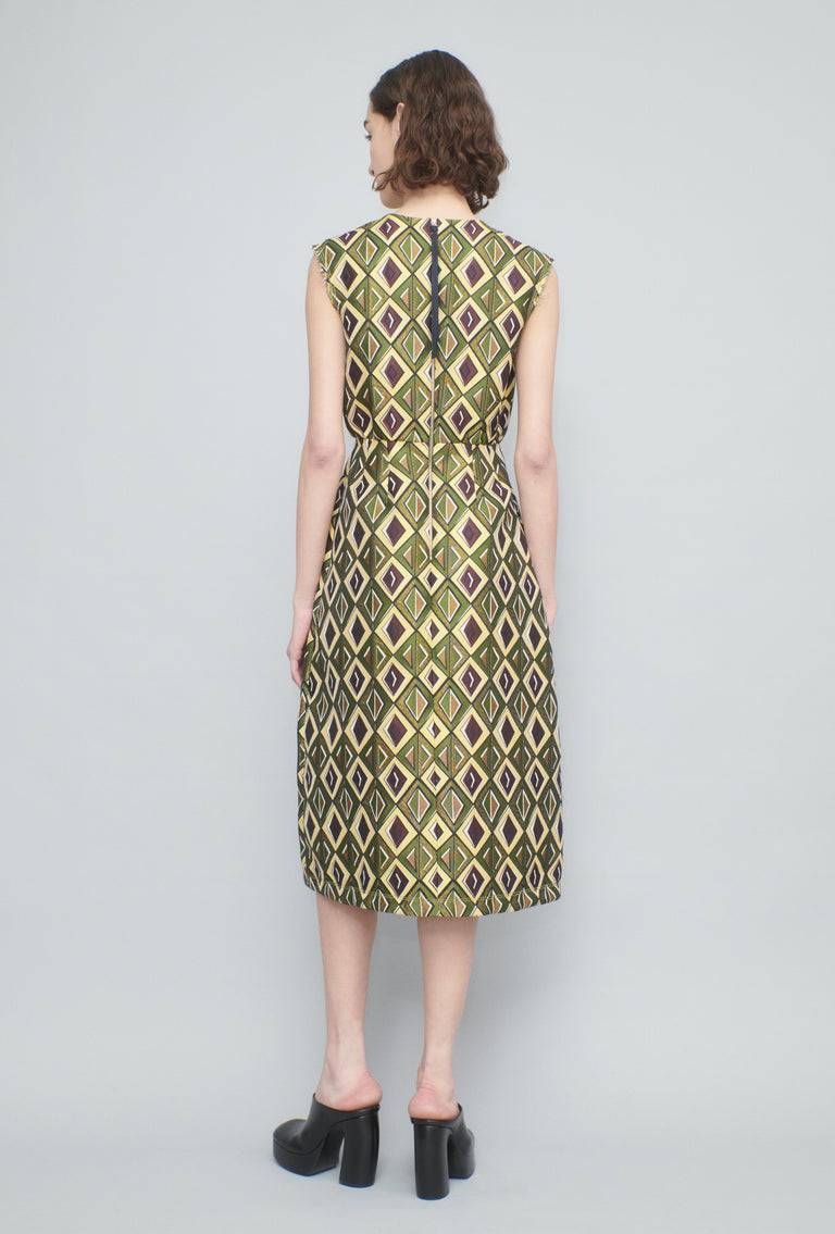 Odeeh Ethno Rhombs Kleid, Moss