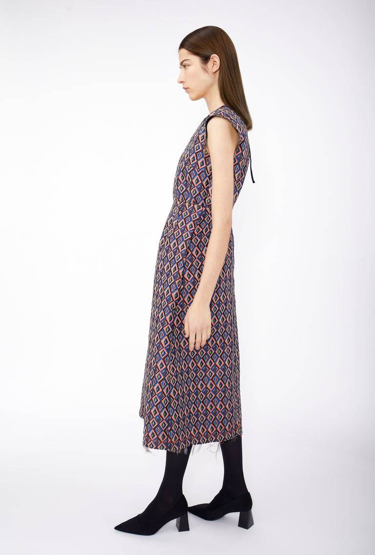 Odeeh Ethno Rhombs Kleid, Sapphire