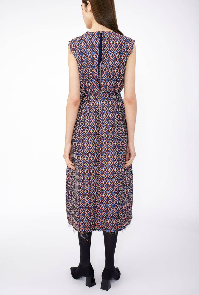 Odeeh Ethno Rhombs Kleid, Sapphire