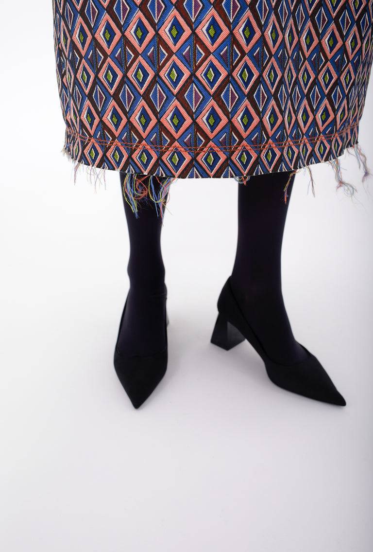 Odeeh Ethno Rhombs Kleid, Sapphire