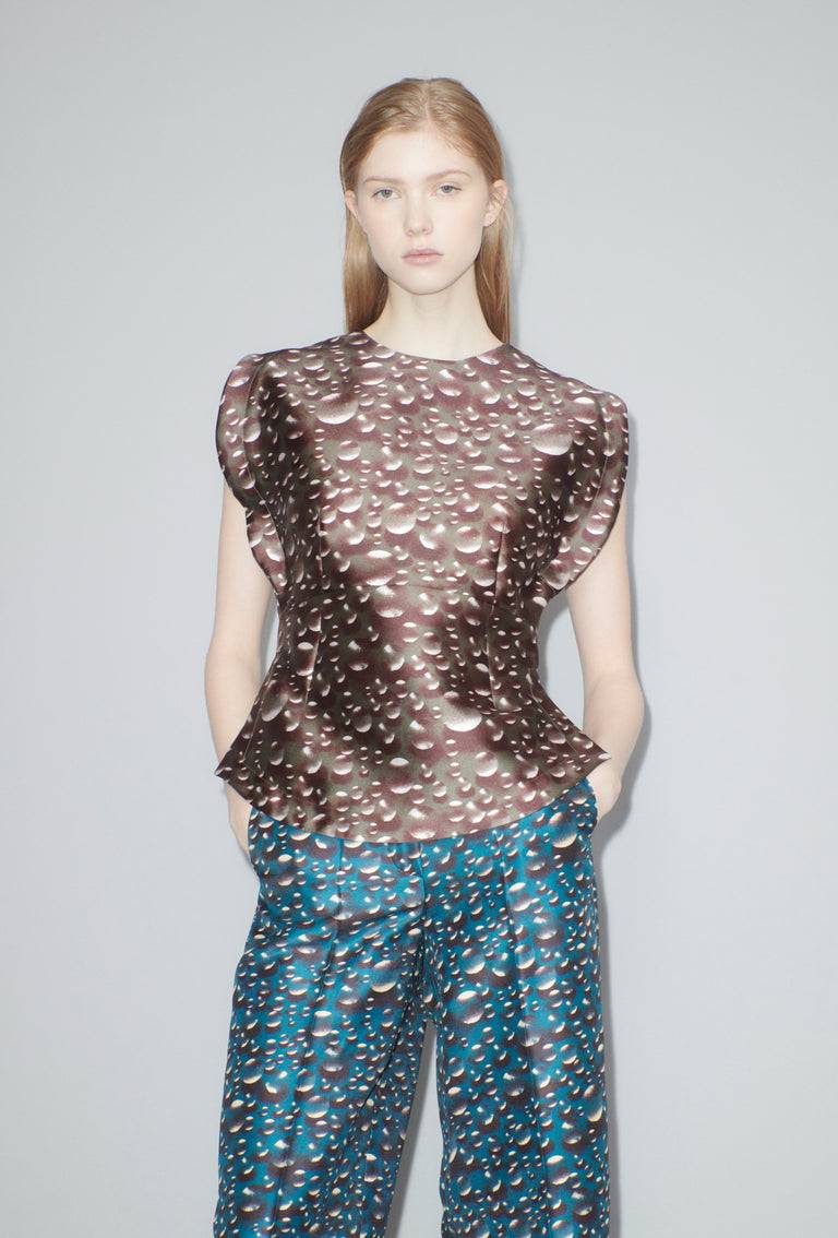 Odeeh Glass Bubbles Top, Aubergine