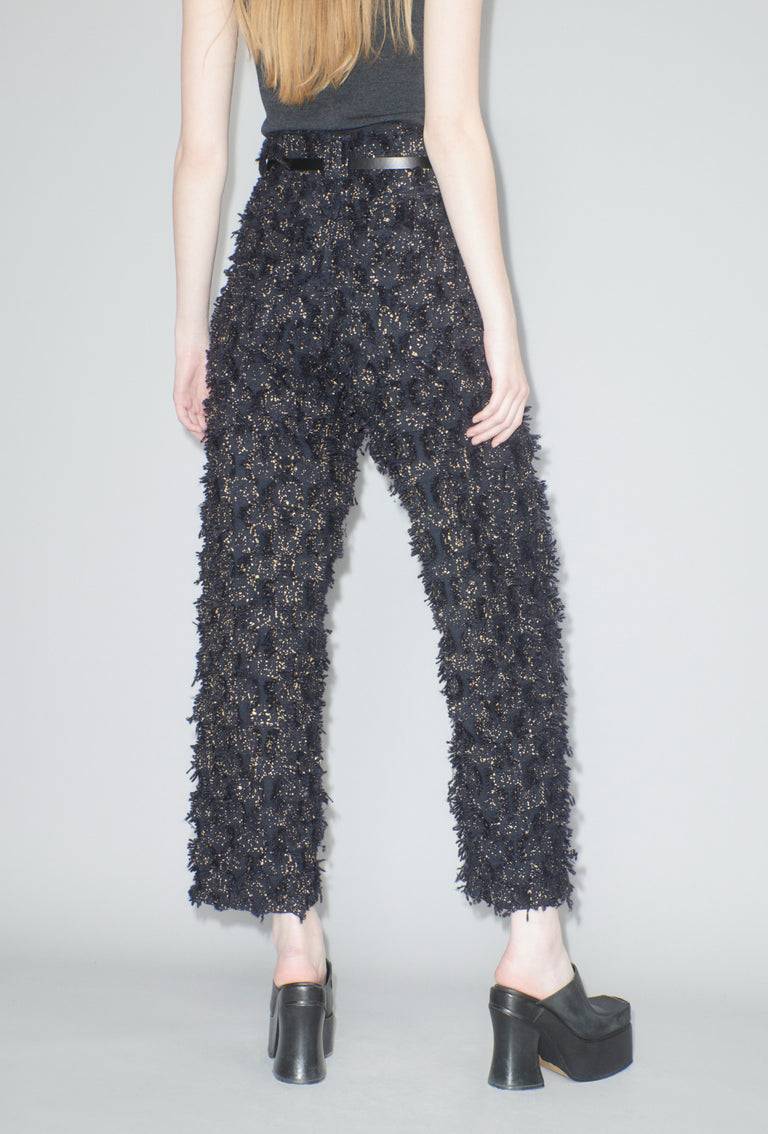 Odeeh Gold Sprinkled Fringes Hose, Midnight