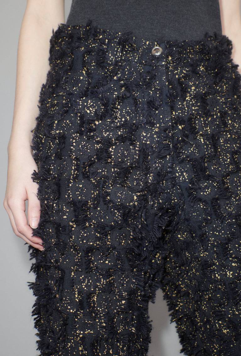 Odeeh Gold Sprinkled Fringes Hose, Midnight