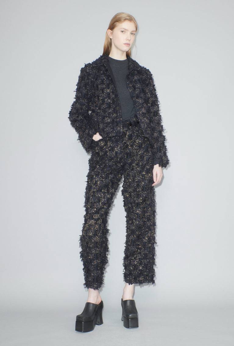 Odeeh Gold Sprinkled Fringes Jacke, Midnight