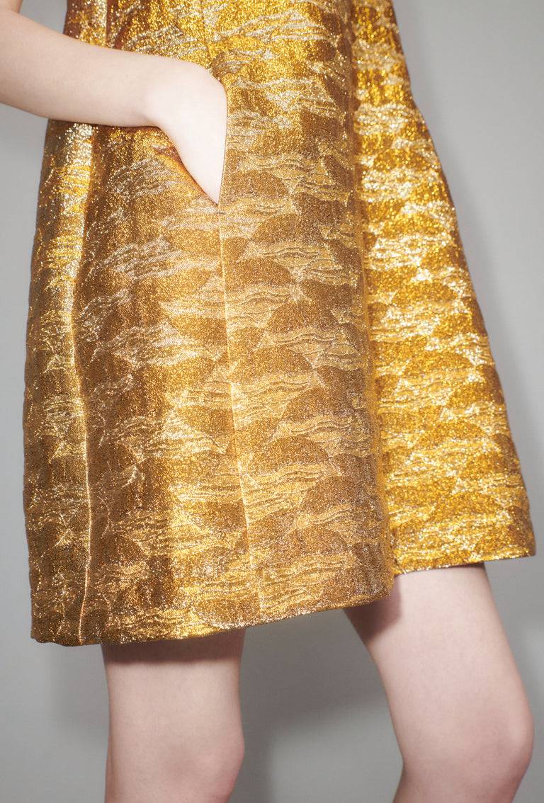 Odeeh Golden Flood Kleid, Gold