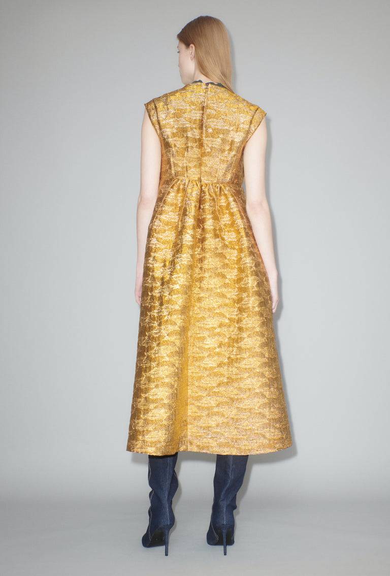 Odeeh Golden Flood Kleid, Gold