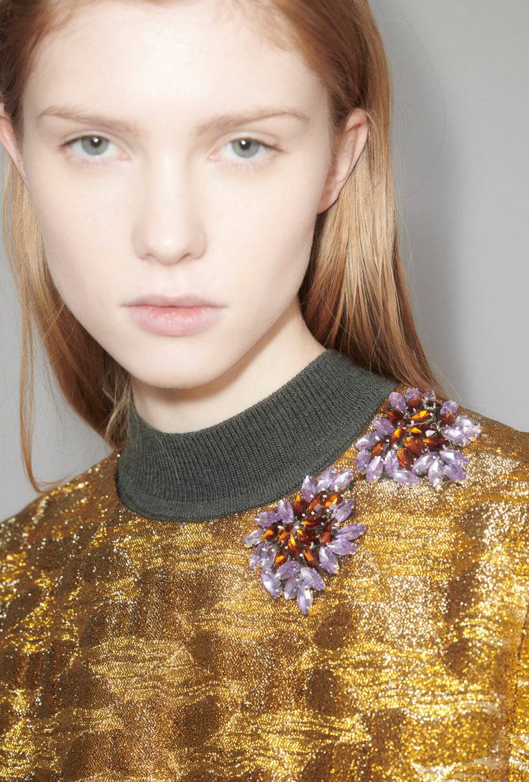 Odeeh Golden Flood Kleid, Gold