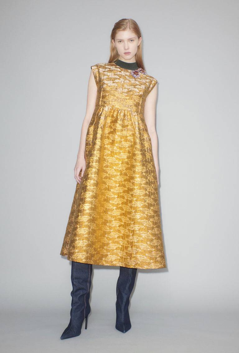 Odeeh Golden Flood Kleid, Gold