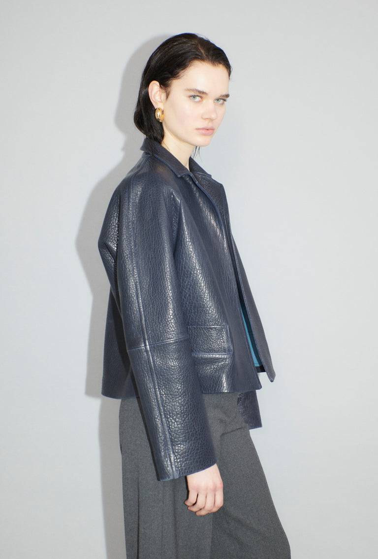 Odeeh Grainy Lamb Nappa Jacke, Nightflight