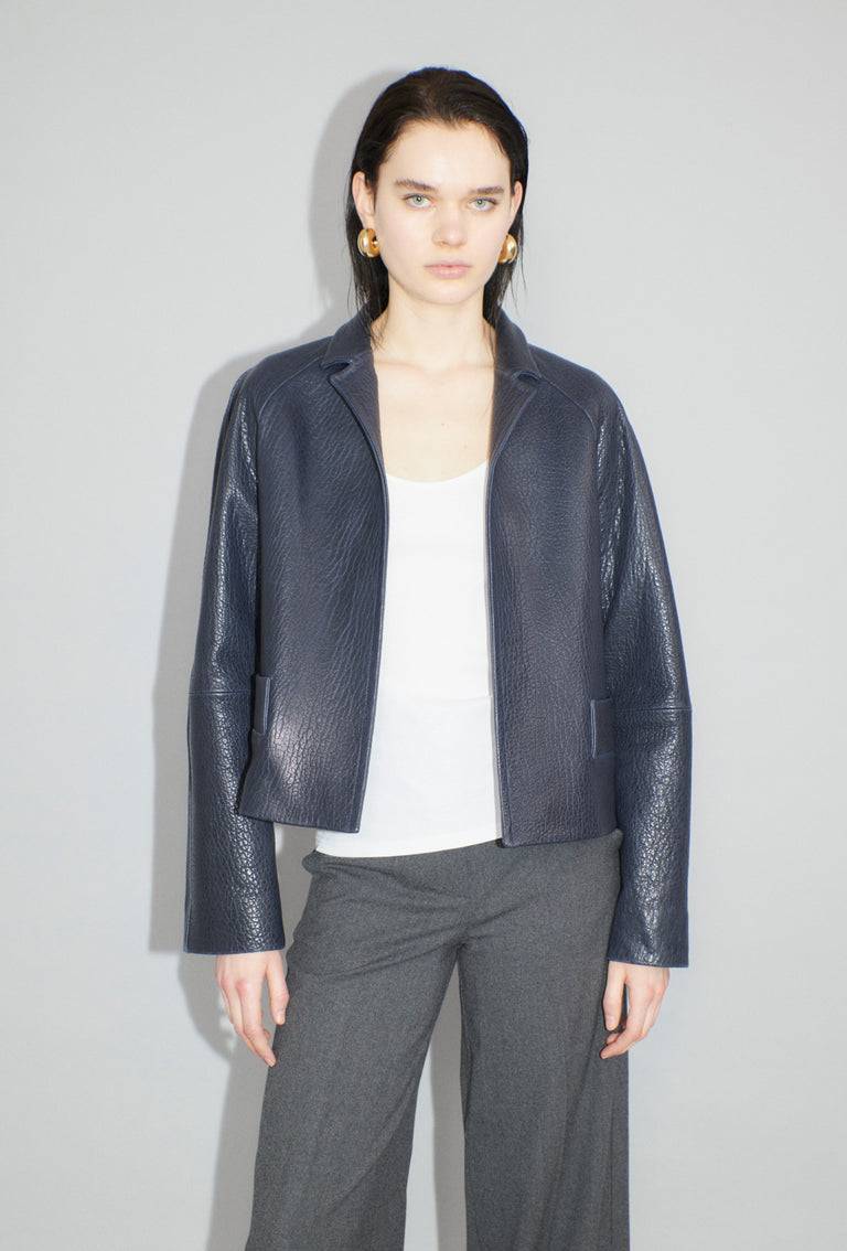 Odeeh Grainy Lamb Nappa Jacke, Nightflight