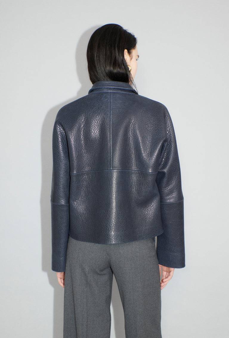 Odeeh Grainy Lamb Nappa Jacke, Nightflight