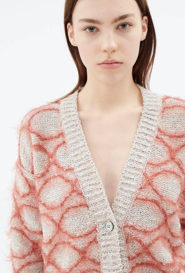 Odeeh Hairy Moulinè Cardigan, Basket