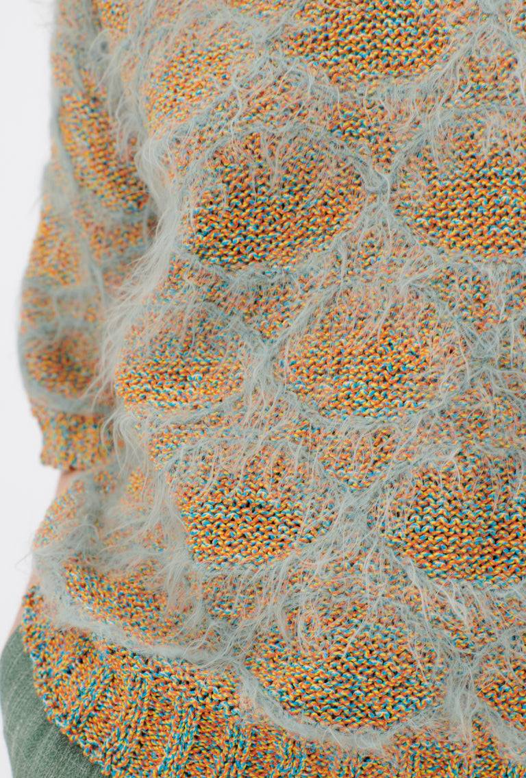 Odeeh Hairy Moulinè Pullover, French Green