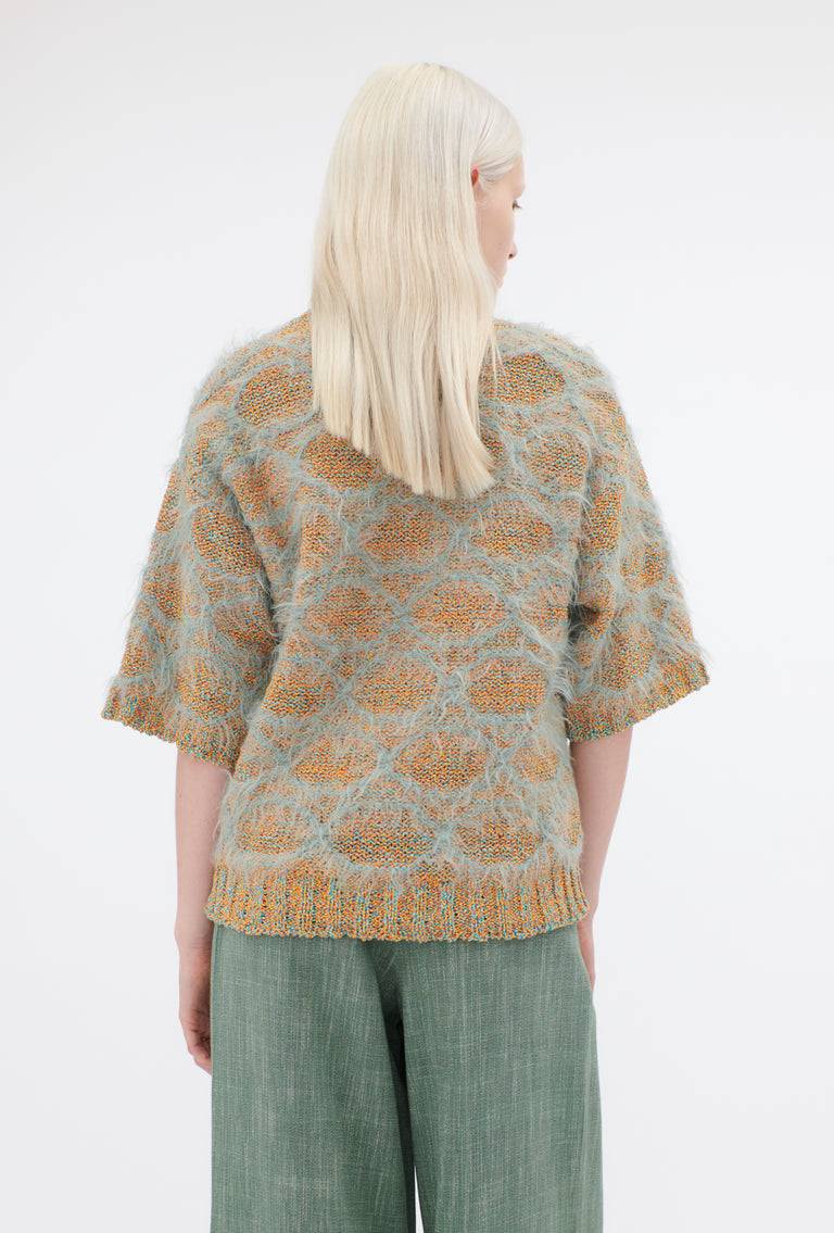 Odeeh Hairy Moulinè Pullover, French Green