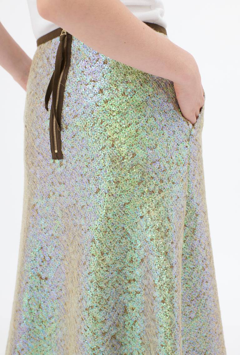 Odeeh Hazy Sequins Rock, Mermaid Green