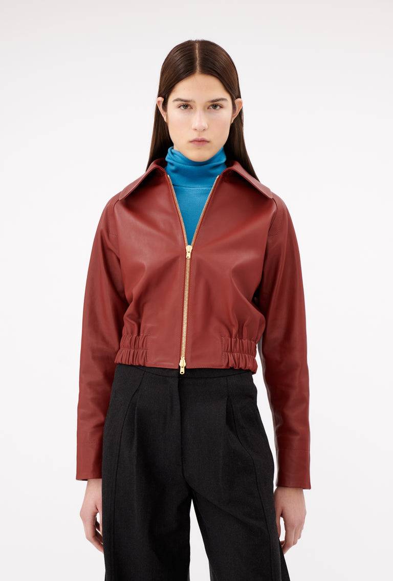 Odeeh Lamb Nappa Jacke , Tizian Red