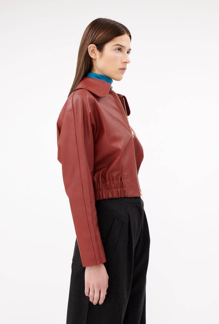 Odeeh Lamb Nappa Jacke , Tizian Red