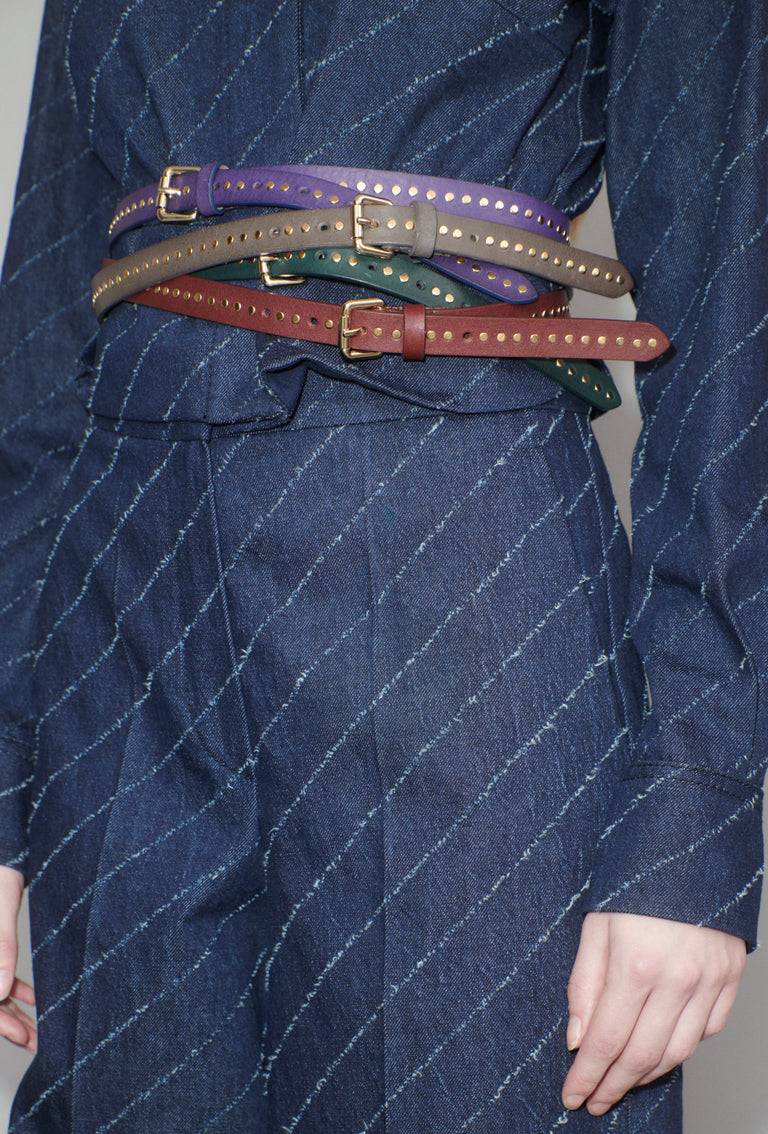 Odeeh Leather Belt, Night Forest