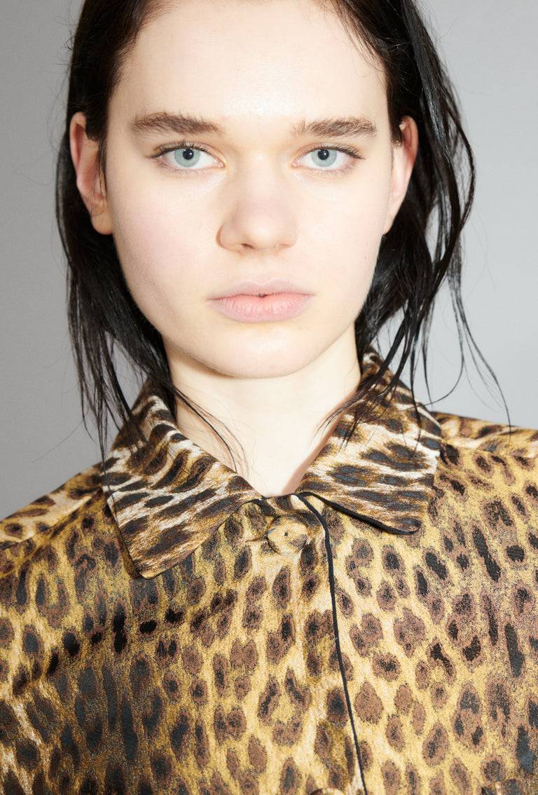 Odeeh Leopard Jaquard Jacke, Hazelnut