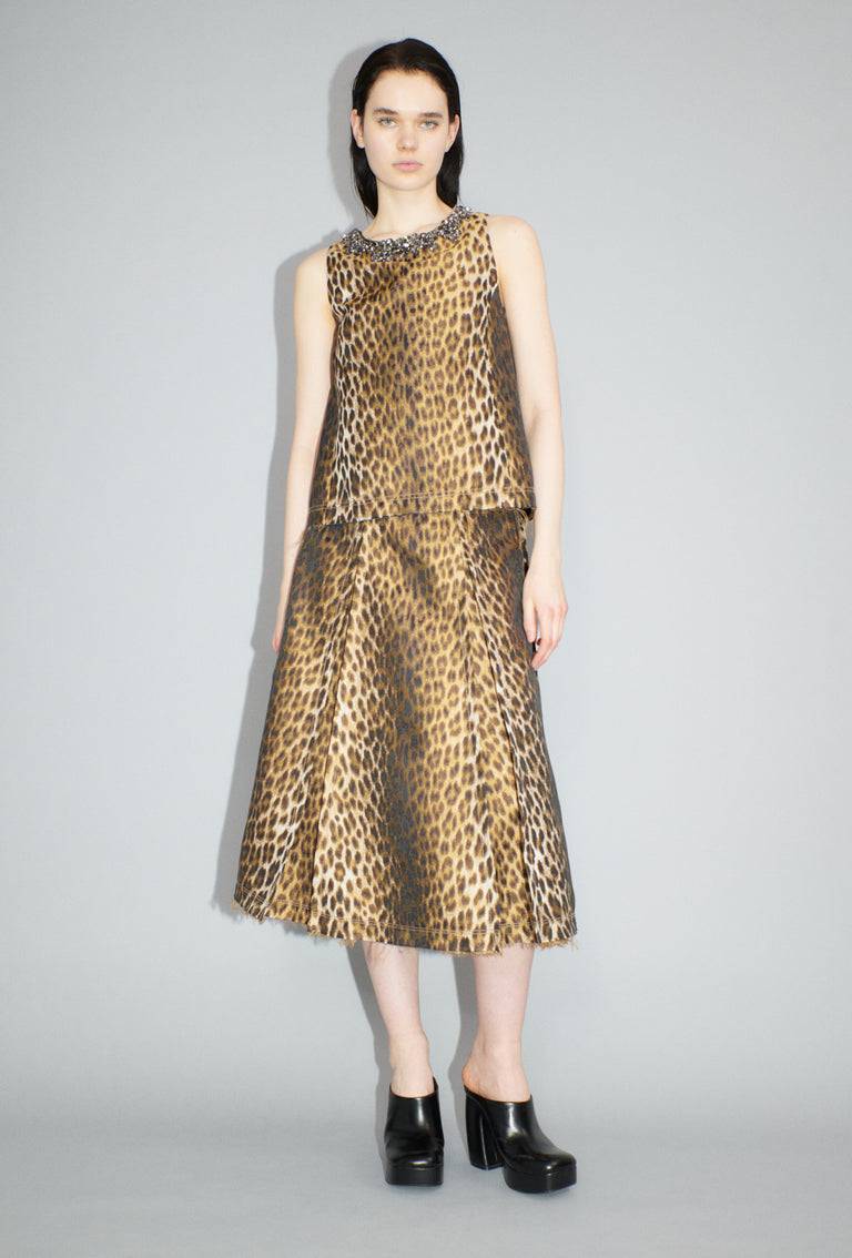 Odeeh Leopard Jaquard Rock, Hazelnut