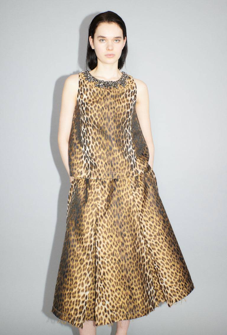 Odeeh Leopard Jaquard Rock, Hazelnut