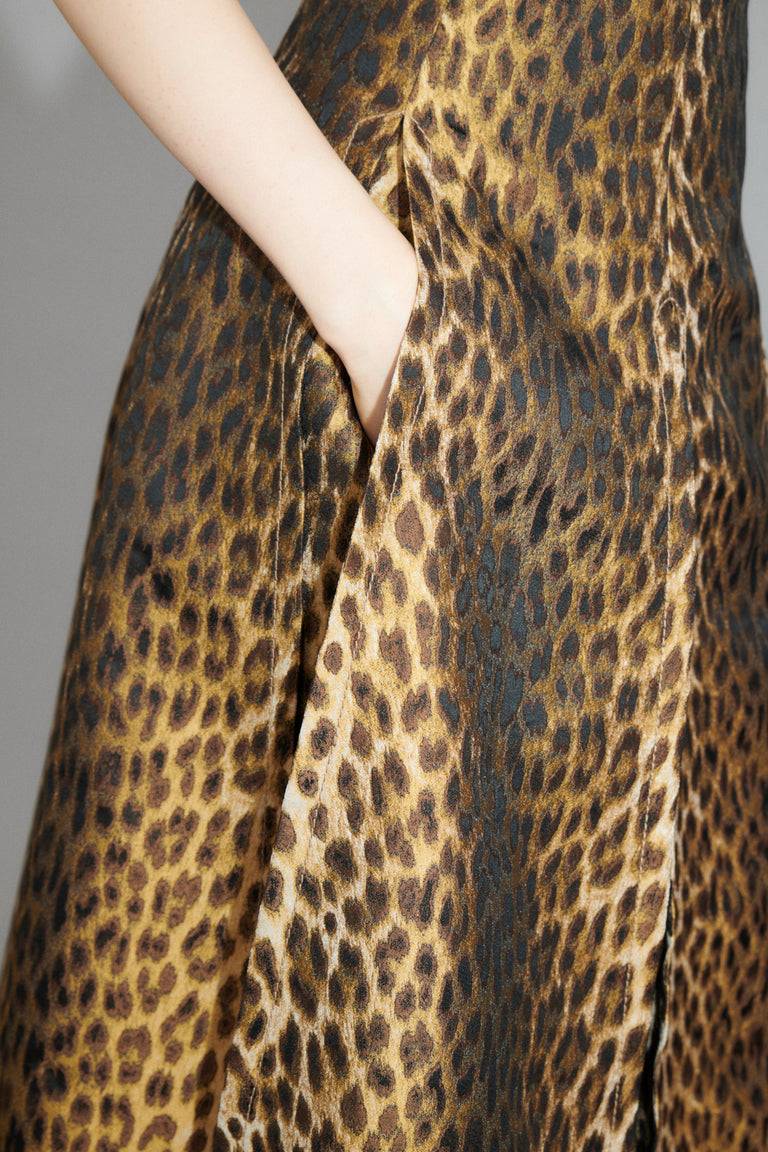 Odeeh Leopard Jaquard Rock, Hazelnut