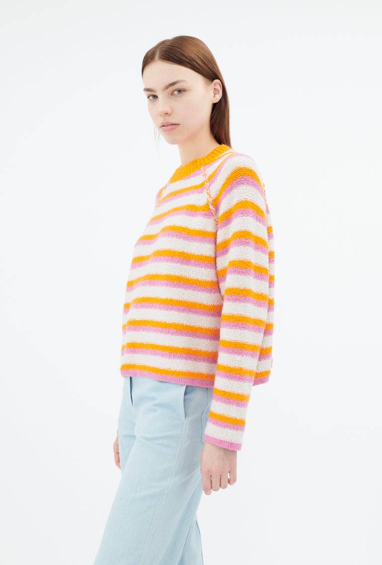 Odeeh Lido Stripe Pullover, Powder