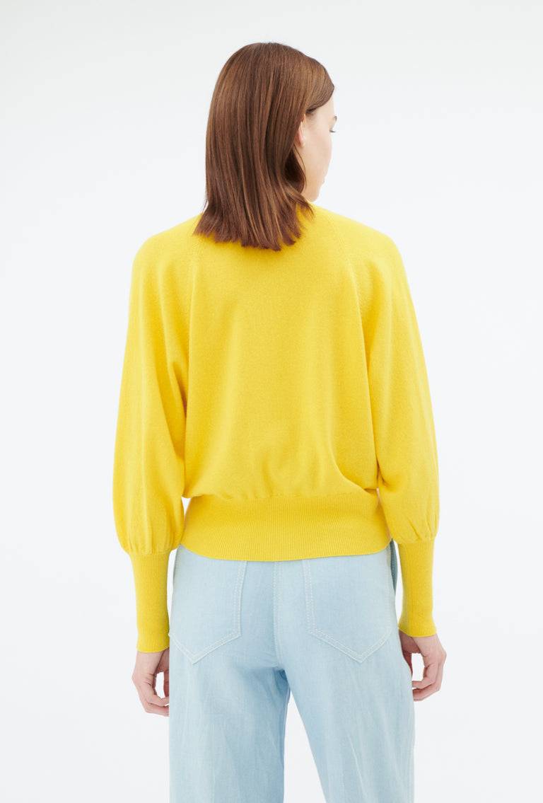 Odeeh Light Cashmere Cardigan, Canary Yellow