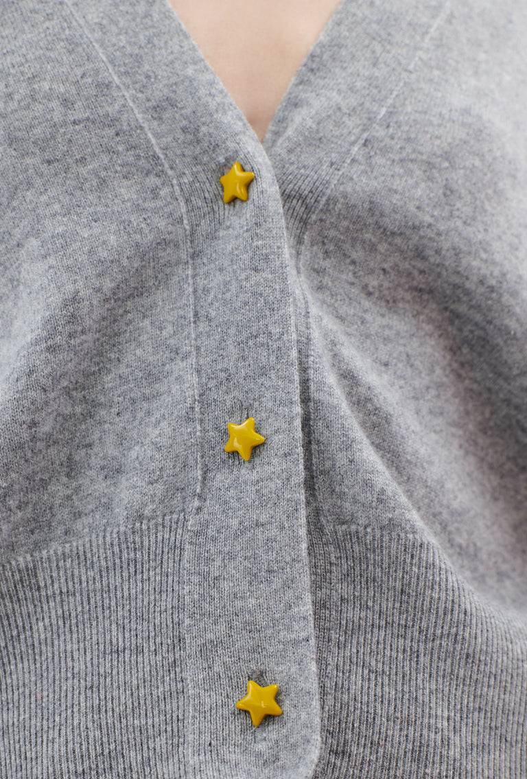 Odeeh Light Cashmere Knit Cardigan, Heather Grey