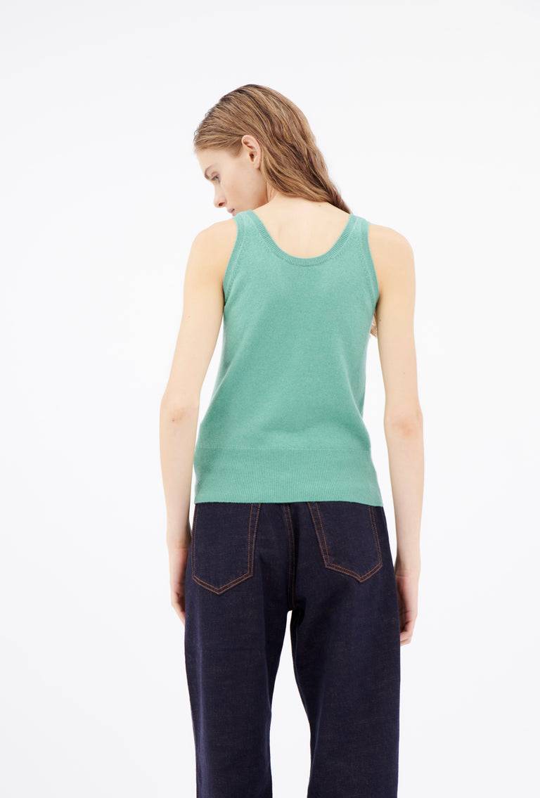 Odeeh Light Cashmere Top, Mermaid Green