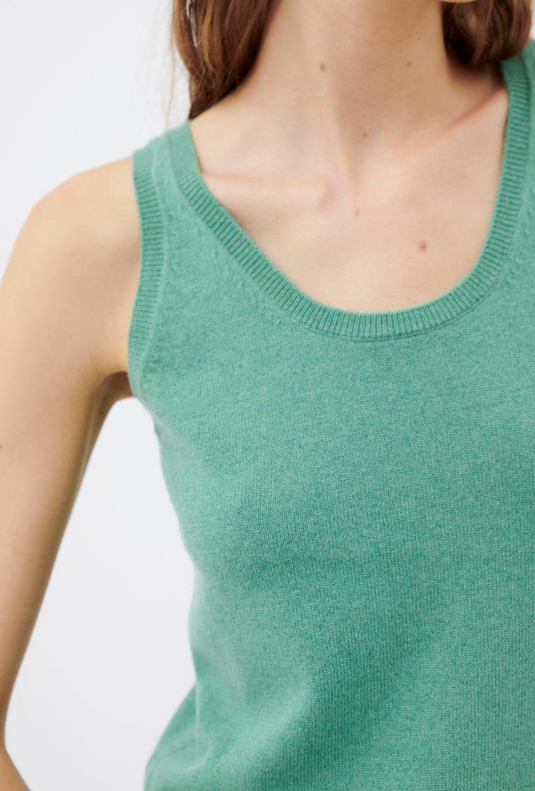 Odeeh Light Cashmere Top, Mermaid Green