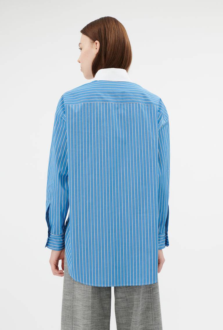 Odeeh Men's Stripe Bluse, Capri Blue