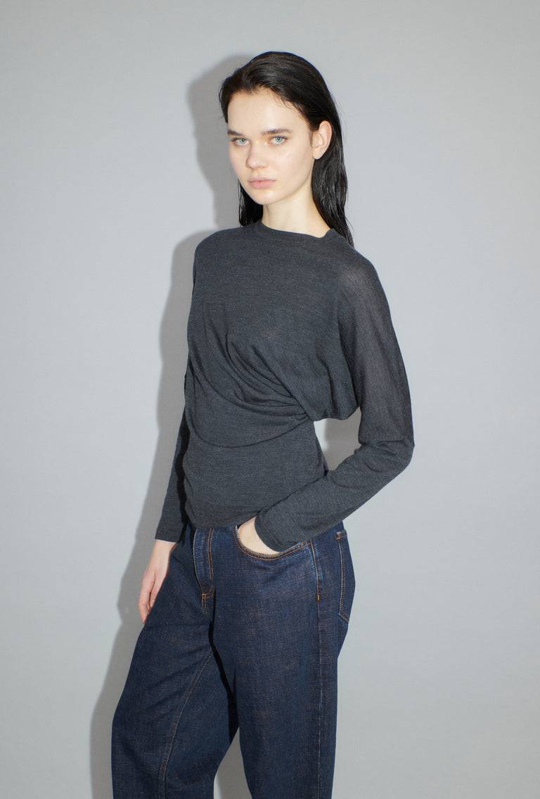 Odeeh Merino Extrafine Pullover, Charcoal