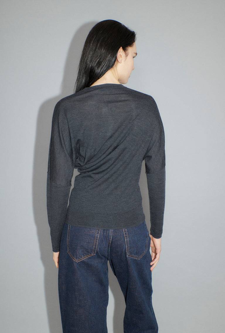 Odeeh Merino Extrafine Pullover, Charcoal
