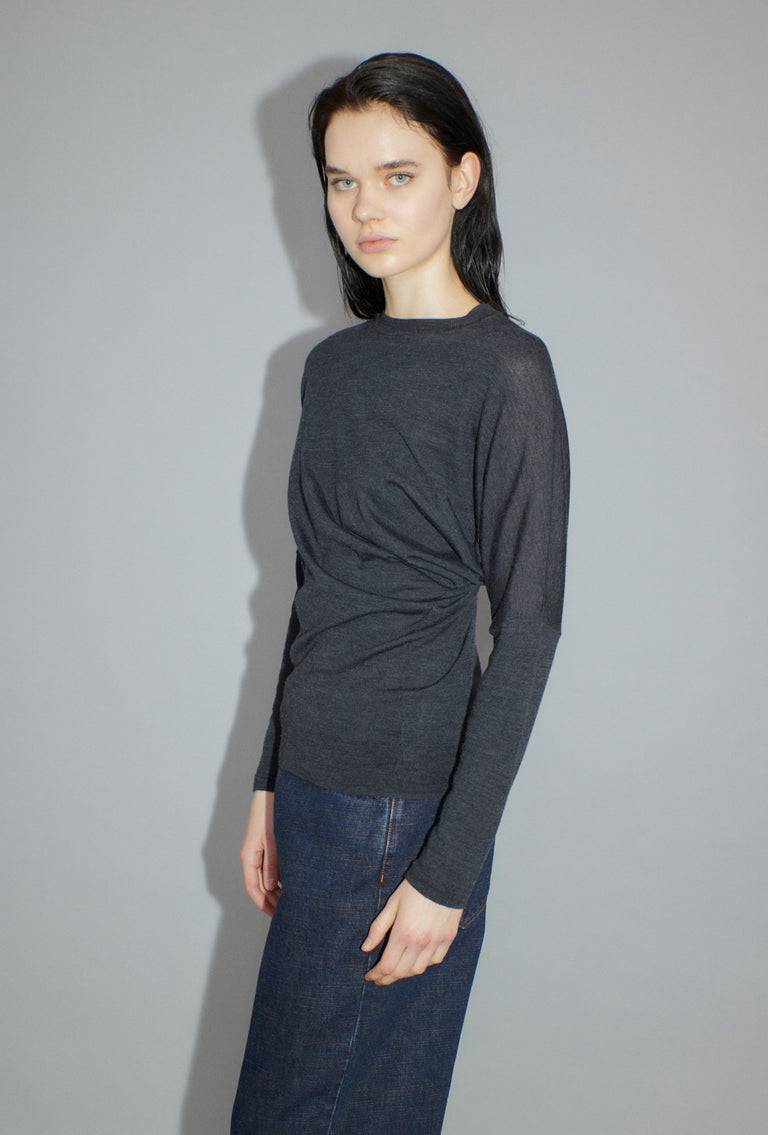 Odeeh Merino Extrafine Pullover, Charcoal